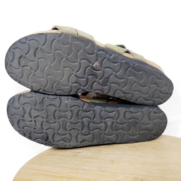 Naot Sandals Womens 39 Kayla Green Suede Leather Strappy Low Wedge Comfort Shoes - Picture 11 of 12